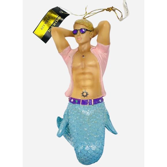 December Diamonds Merman Mermen Key West 55-90850 With Original Box And Tags - Picture 2 of 9